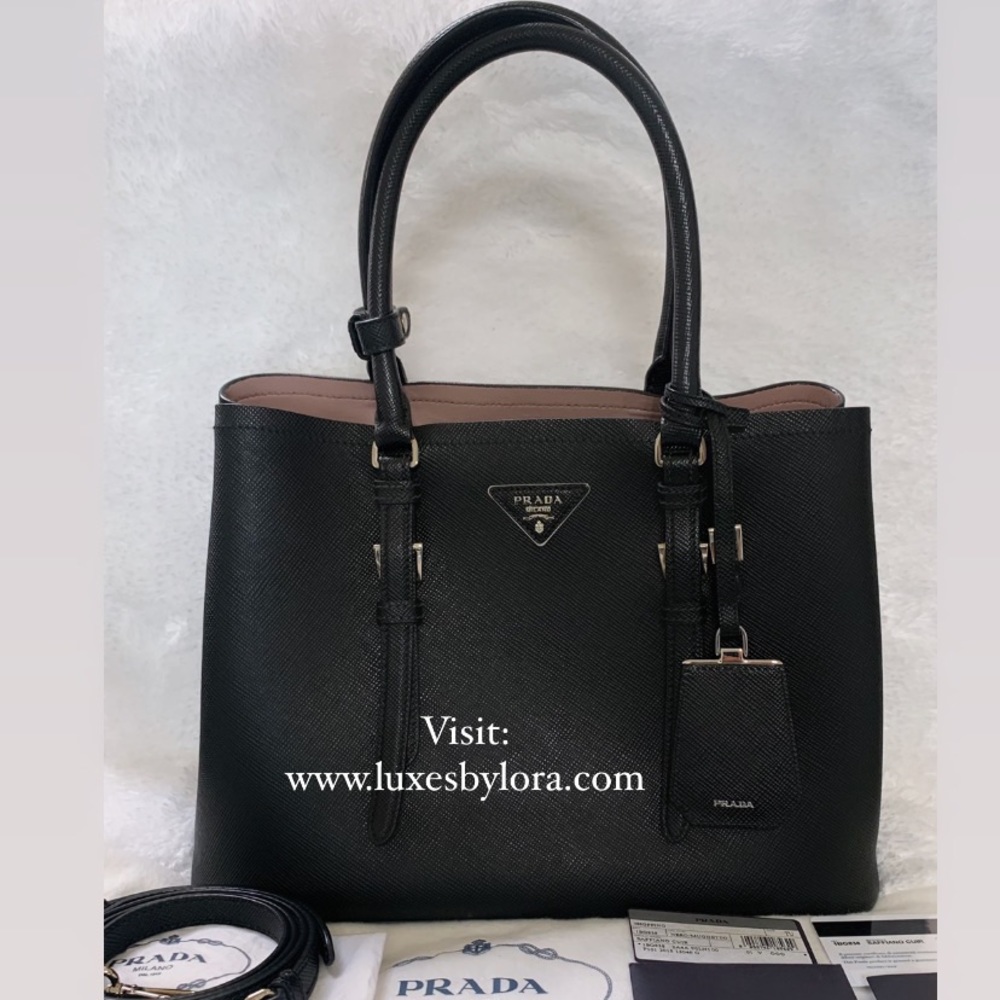 ♥️SOLD♥️Prada Saffiano Cuir Medium Double Tote Bag